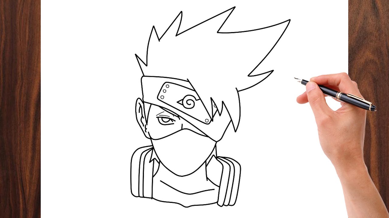 COMO DESENHAR O ROSTO DO KAKASHI SUPER FÁCIL 