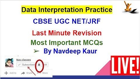 Data Interpretation Practice |  CBSE UGC NET July 2018