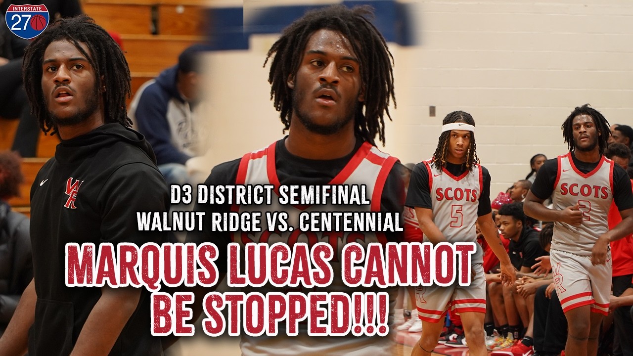 He SCORED 82 IN TWO GAMES?! Marquis Lucas drops 31 PTS & 20 BOARDS in Walnut Ridge district semi win