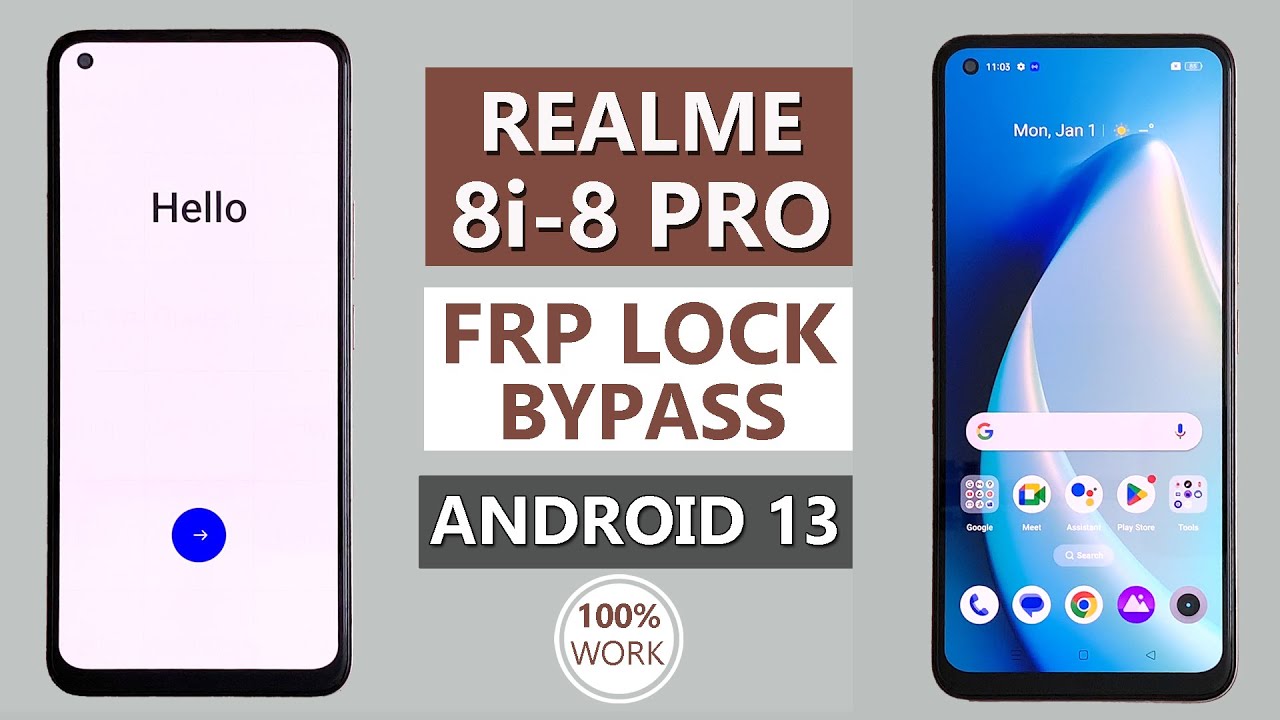 Realme 8i/8 Pro FRP Unlock Android 13 ✅ Google Account Bypass RMX3151/RMX3081 100% Working