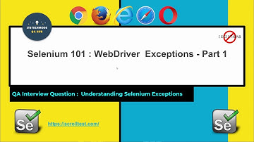 Selenium Webdriver Tutorials: Selenium Exceptions - Part 1