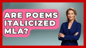 Are Poems Italicized MLA? - Tales And Texts