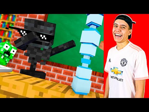 PROVA DO DESAFIO DA GARRAFA NA ESCOLA DE MONSTROS DO MINECRAFT!! (Bottle Flip Challenge)