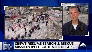 Search-and-rescue efforts resume in Surfside, Florida
