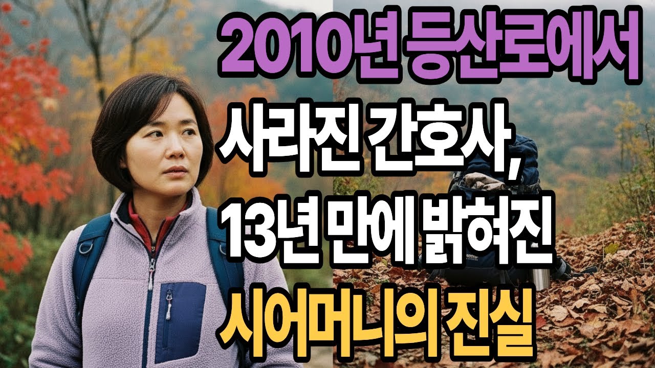 2010년 등산로에서 사라진 간호사, 13년 만에 밝혀진 시어머니의 진실