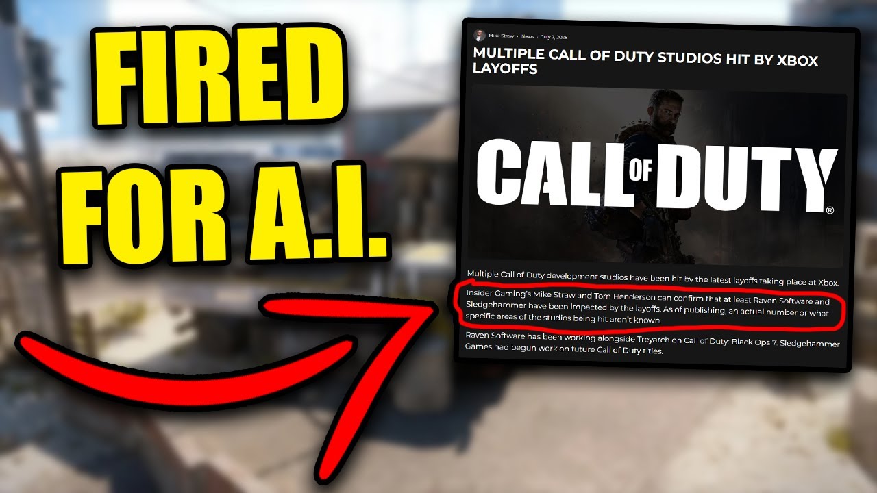 Microsoft just FIRED the Call of Duty devs and replaced them with AI