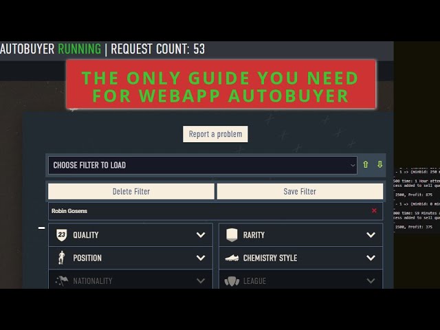 FIFA 22 Web App Autobuyer - FIFA 22 Web App Autobuyer