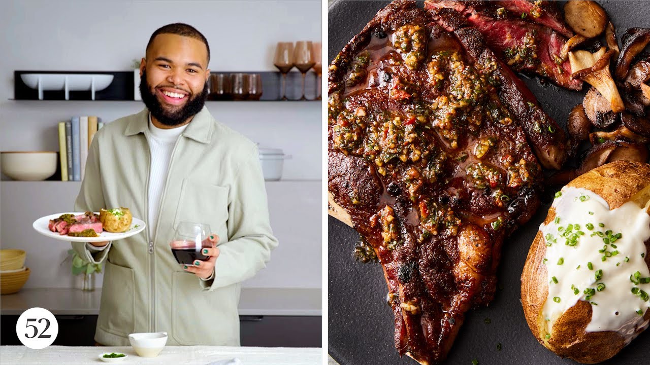 Tender, Juicy Seared Ribeye Steak Dinner For 2 | In The Kitchen With | Food52