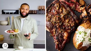 Tender, Juicy Seared Ribeye Steak Dinner For 2 | In The Kitchen With