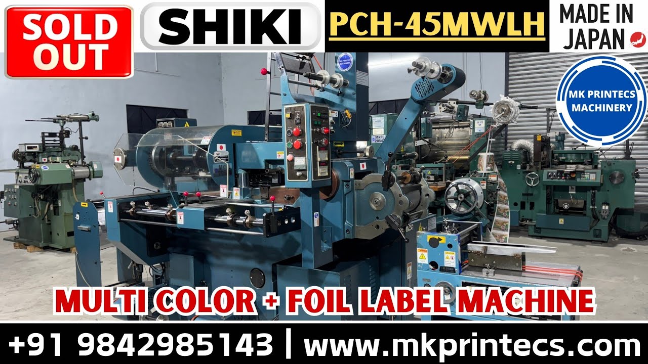 Shiki Label Machine SOLD OUT ! ! ! SHIKI PCH-45 SPECIALITY PRODUCT LABELS PRINTING MACHINE ...