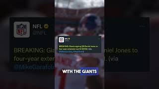 QB Daniel Jones AGREES to FOUR-YEAR $160 MILLION CONTRACT‼️🤮 #nfl #danieljones #shorts