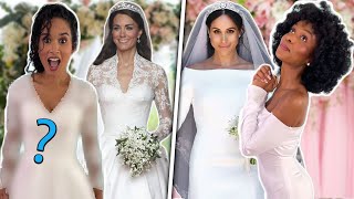 Trying Celebrity Wedding Dress KNOCKOFFS?! * Khloe Kardashian, Meghan Markle & more *