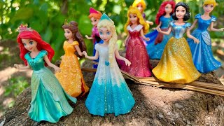 Some Lot's of Disney Princess,. with Unboxing Satisfying video Miniature Dolls No Talking Video ASMR