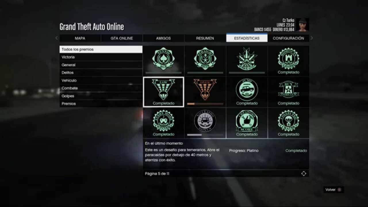 GTA V ONLINE HD PREMIOS EN PLATINO. 