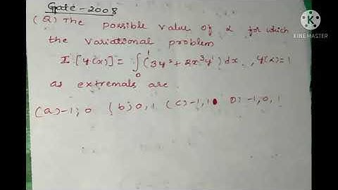 Gate MATHEMATICS 2008 solution/Calculus of variations/CSIR NET Mathematics, Kset Mathematics,Ap set