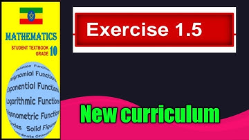 #exercise 1.5 (New curriculum) // grade 10 maths