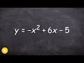 Graphing a qudratic by converting to vertex form