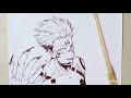 how to draw Itadori / Sukuna from the anime Jujutsu Kaisen [only using a pen]