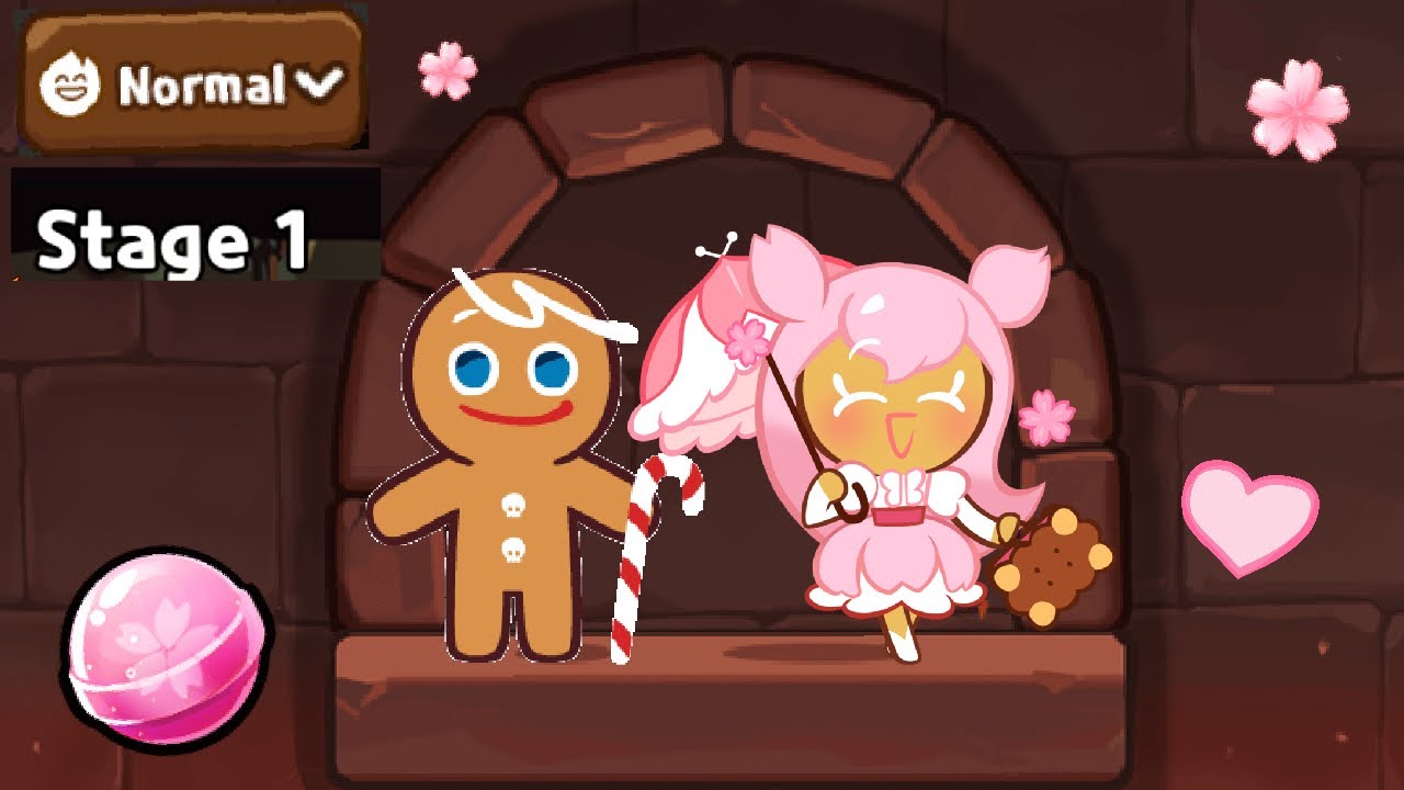 Cookie Run OvenBreak (CROB) GingerBrave Story Normal 11 w/ Cherry Blossom Cookie YouTube