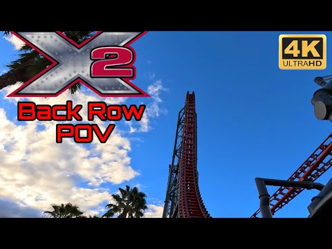 X2 Back Row POV (4K/60fps) Six Flags Magic Mountain