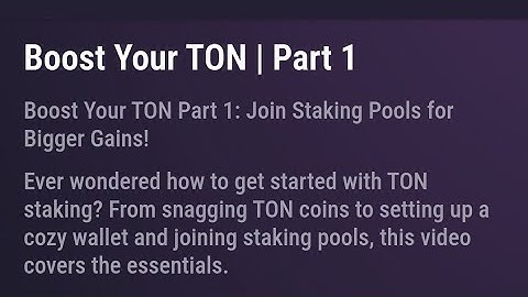 Boost your ton part 1 Tapswap Code