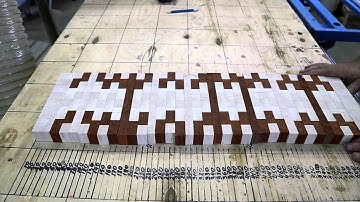 Making two simple chaotic pattern end grain cutting boards