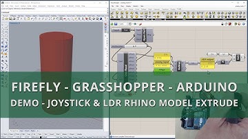 Firefly Grasshopper Arduino Demo - Joystick / LDR extrude Rhino model