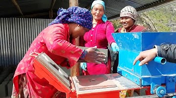 245CSEB(Compressed Stabilized Earth Brick) production in Rasuwa, Nepal