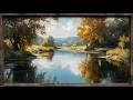 Autumn River Reflection 4K Frame TV Art | Romantic Fall Landscape Screensaver (No Music)