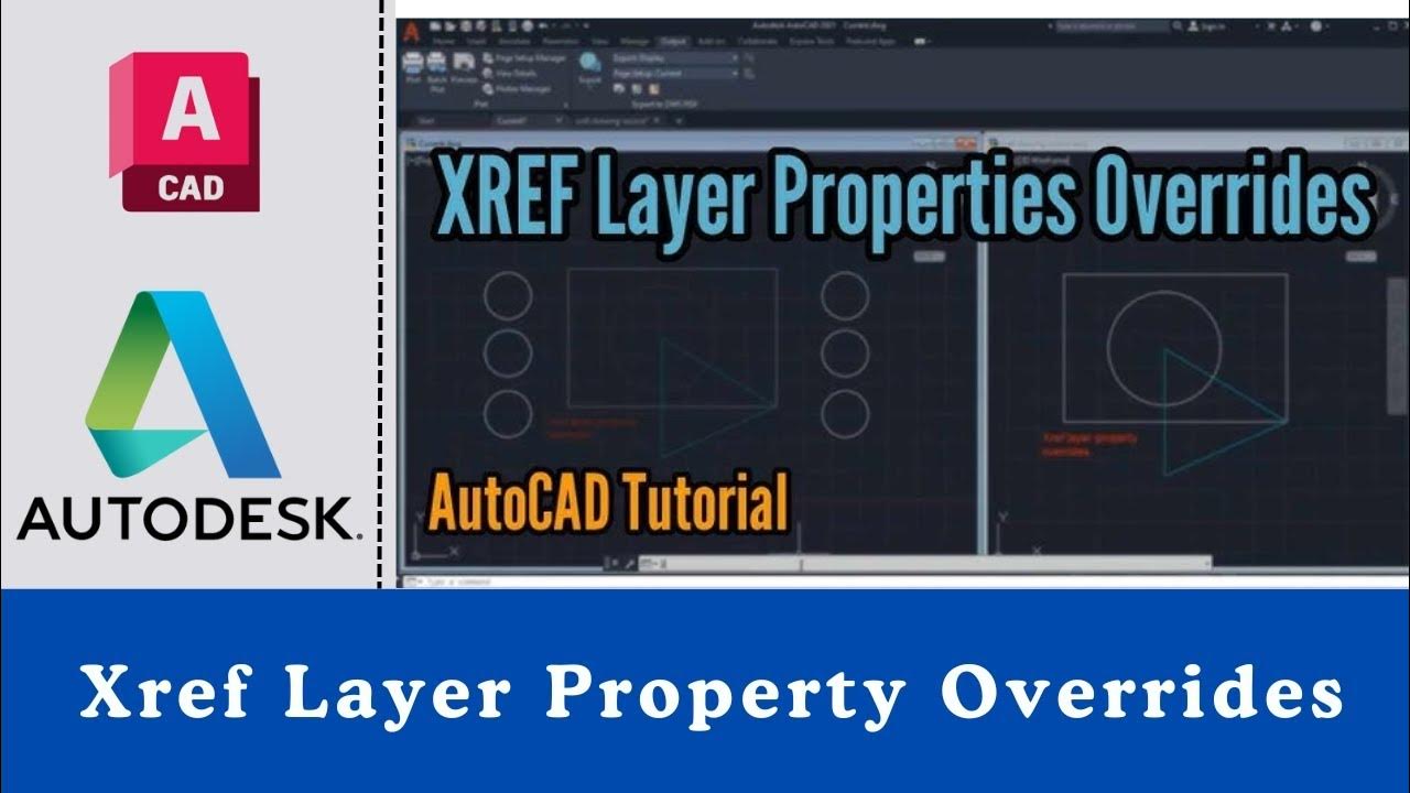 Autodesk autocad course 10 autocad xref layer property overrides youtube
