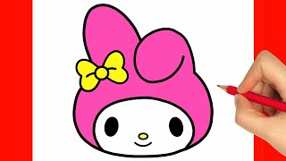 HOW TO DRAW MY MELODY EASY π | SANRIO