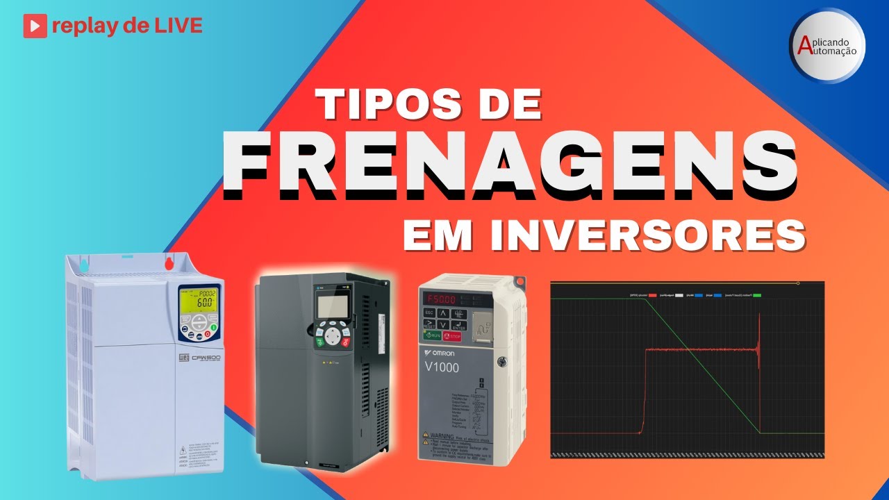 Frenagens em motores acionados por Inversor de frequência | Resistor de Frenagem | Replay de Live