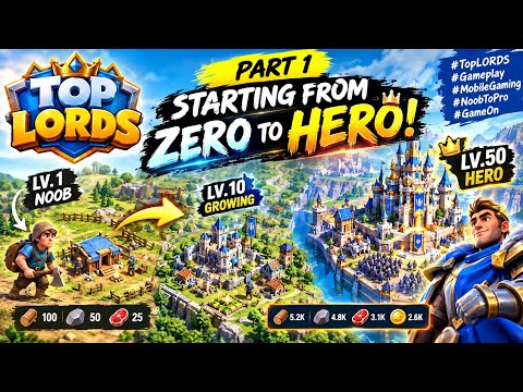 Top Lords Early Progression: Hero Leveling and Base Upgrades