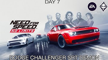 DODGE CHALLENGER SRT DEMON| NFS : NO LIMITS | GAMEPLAY | UNLEASHED | DAY 7