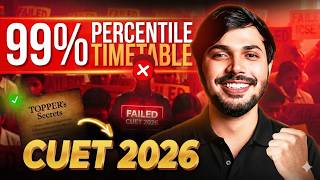 CUET 2026 AIR 1 Timetable + ROADMAP🔥 Last 30 Days Time Management Strategy CUET 2026 💯 #cuet