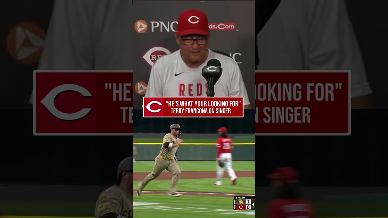 “He’s what you’re looking for in a teammate” -Terry Francona on Brad Singer #Reds