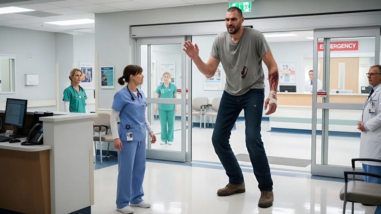 “The 7-Foot Man Ran Into the ER — But the New Nurse Stayed Calm”