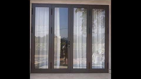 Mẫu cửa nhôm xingfa màu nâu cafe