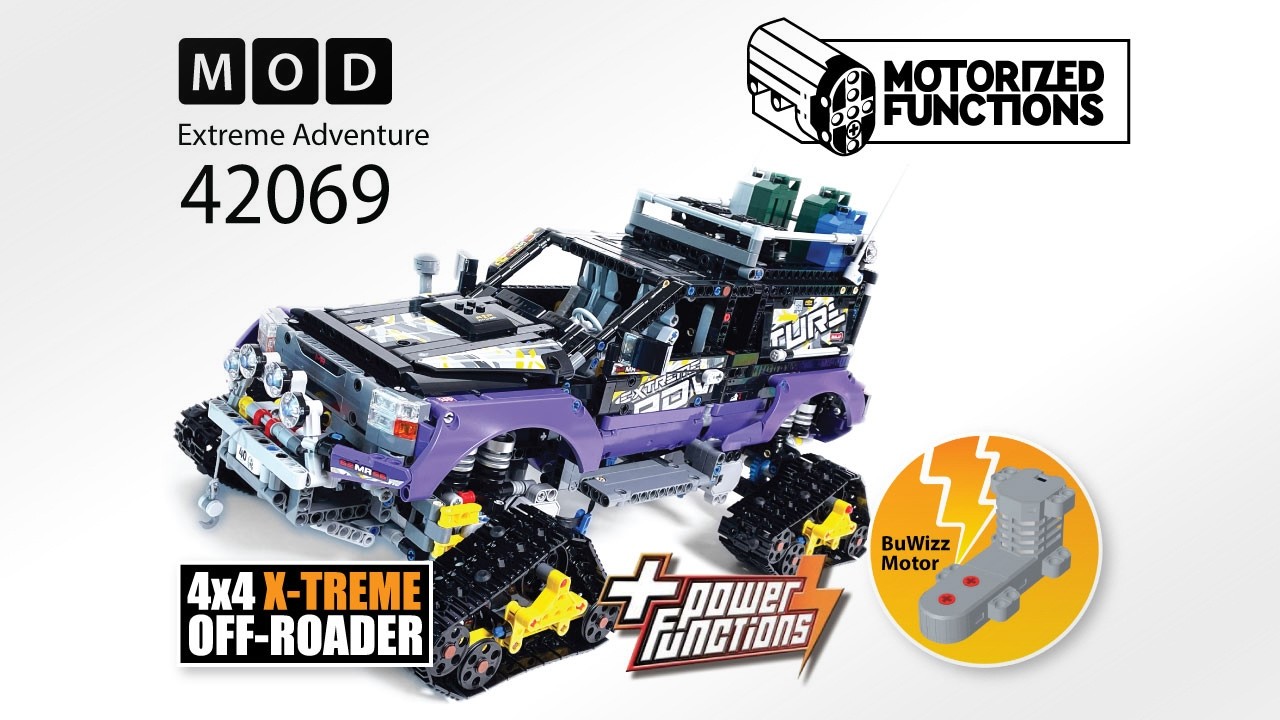 Motorized LEGO® Technic™ 42069 Extreme Adventure RC MOD for Power