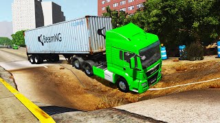 Cars vs Potholes #24 - BeamNG Drive - BEST OF Compilation