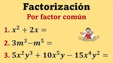 Factorización por Factor Común. Método 1 | Video 1 de 3.