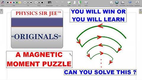 [JEE ADVANCED] PHYSICS SIR JEE ORIGINALS | MAGNETIC MOMENT PUZZLE | INFINITE LOOP ELECTROMAGNETISM |