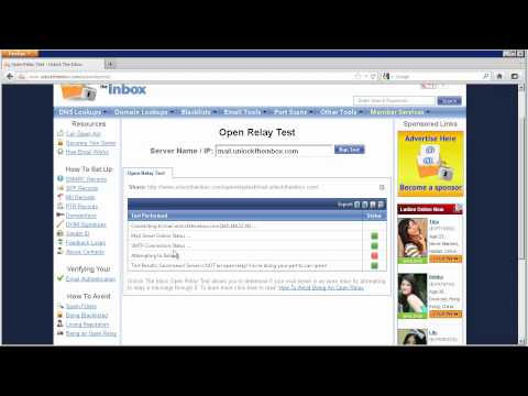 Unlock The Inbox - Email Tools - Open Relay Test