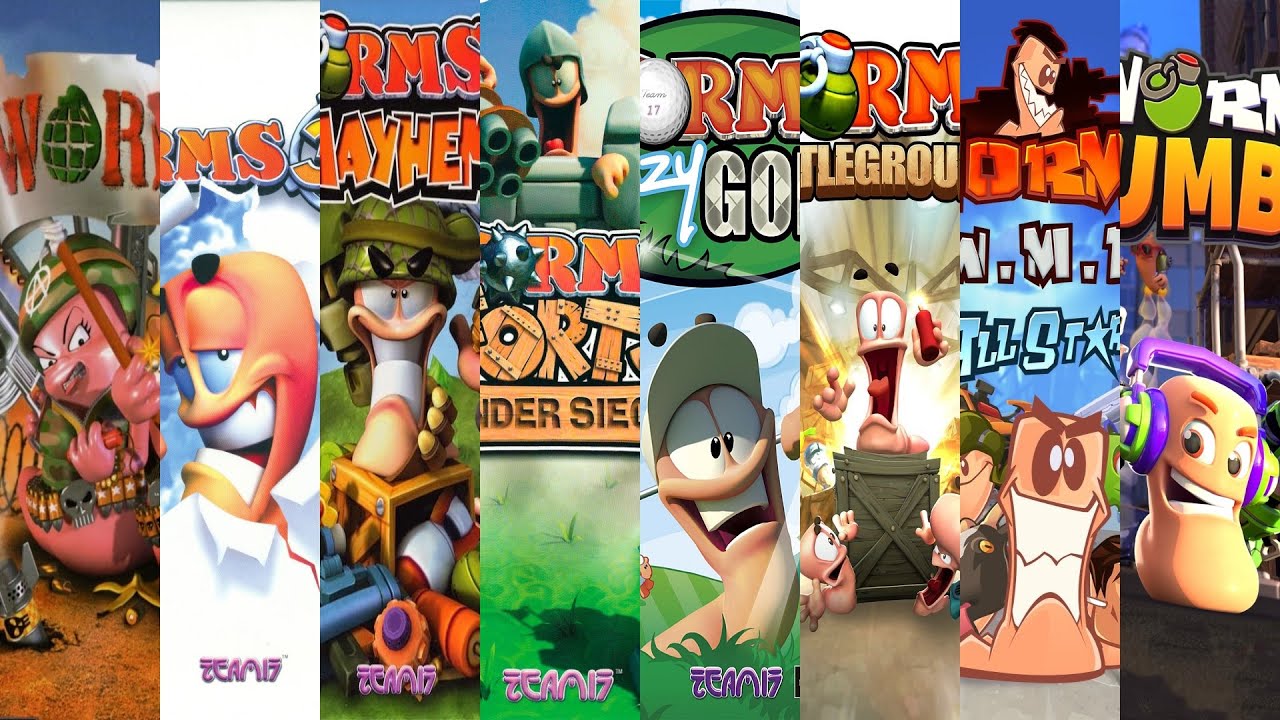 Evolución graficada de la saga Worms.