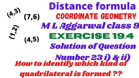 coordinate geometry class 9 M L Aggarwal Ex 19.4 solutions ICSE understanding mathematics class 9