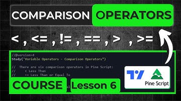 Comparison Operators in Pinescript Lesson 6 | Pine script Course