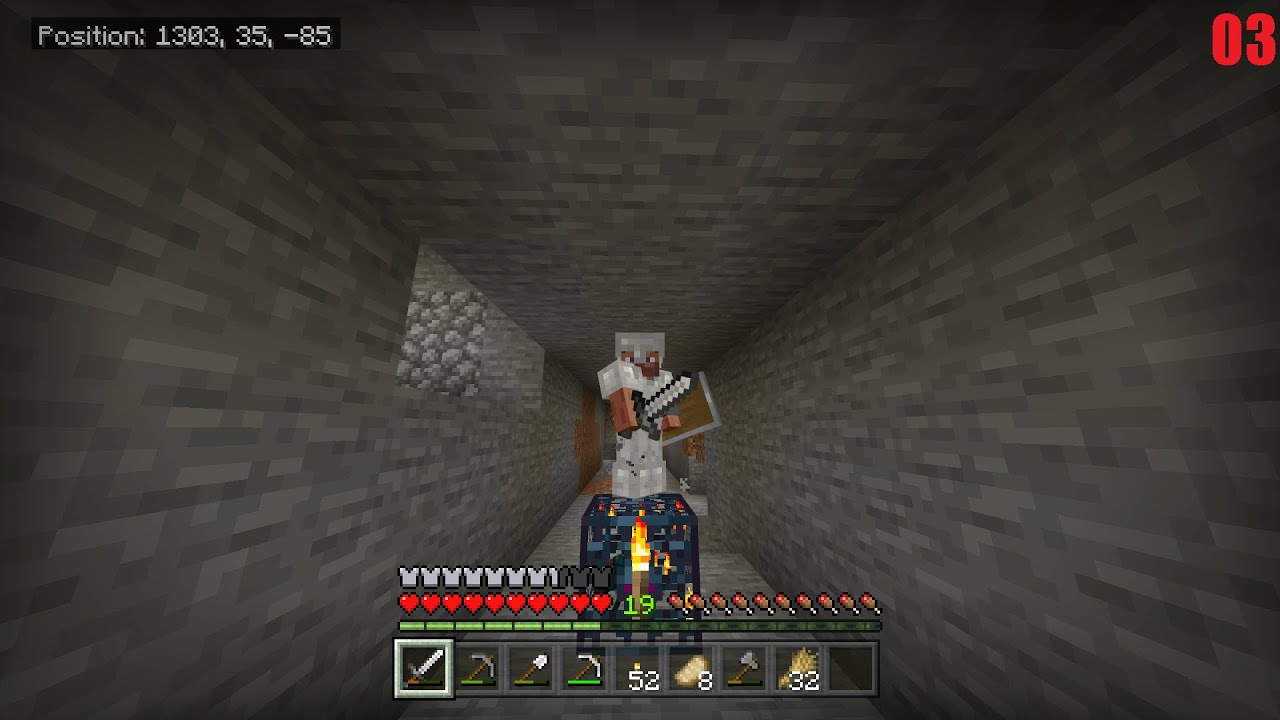 Minecraft Bedrock Survival - Let's Play - Cave Spider Farm and Easy Bone meal Farm - Episode 3