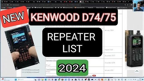 KENWOOD TH-D75 Repeater LIST 2024 , & D74