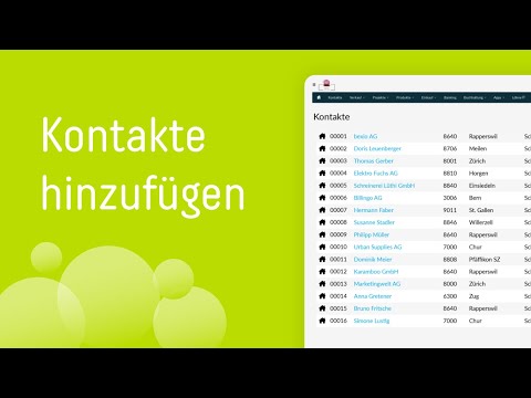 Kontakte hinzufügen | bexio Einführung