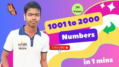 1001 to 2000 numbers ll 1001 to 2000 numbers in 1 mins ll 1001 to 2000 numbers learn by music🔥😍